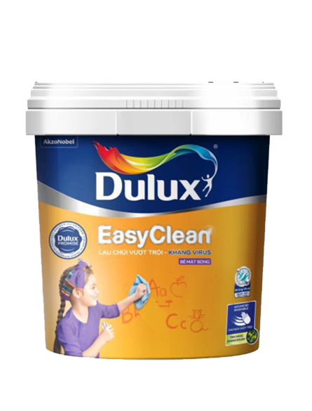 Sơn Nội Thất Dulux EasyClean Lau Chùi Vượt Trội, Kháng Virus 15L (Bề Mặt Bóng)