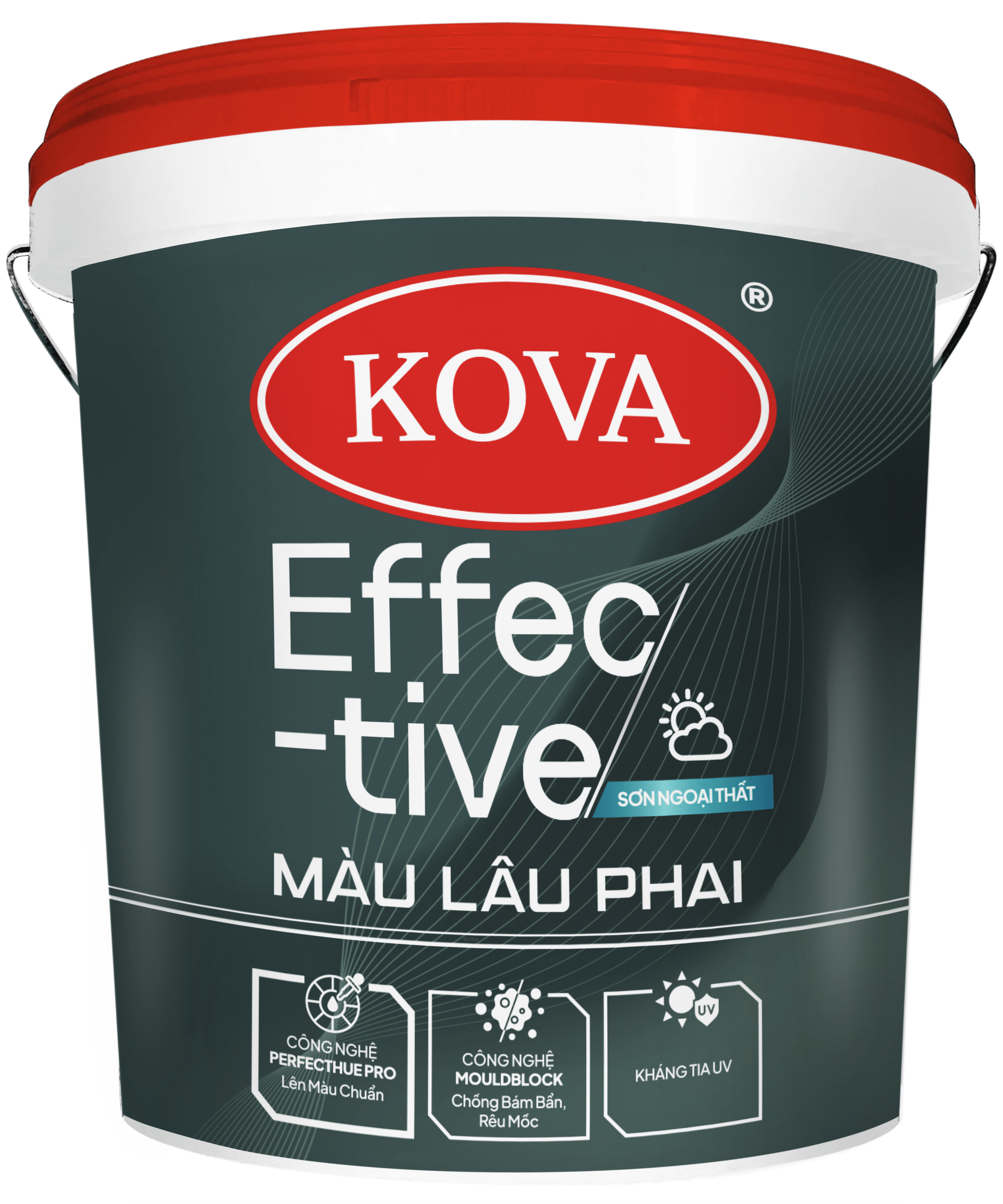 Sơn ngoại thất KOVA Effective Màu Lâu Phai 3.5L
