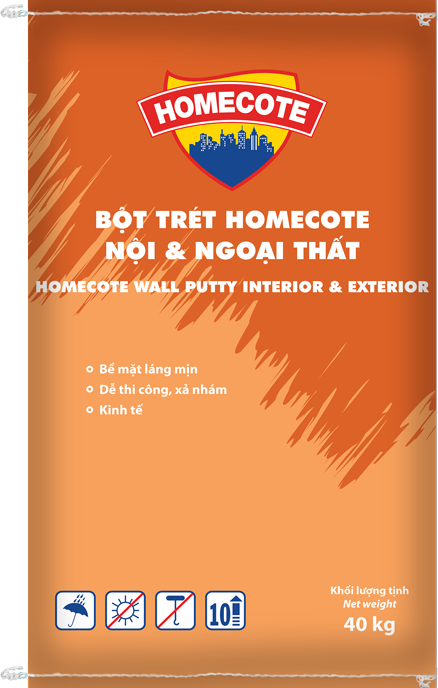 Bột trét Toa Homecote nội ngoại thất 40kg