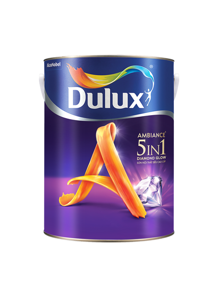 Sơn nội thất Dulux Ambiance 5in1 Diamond Glow _Siêu Bóng 66AB 5L