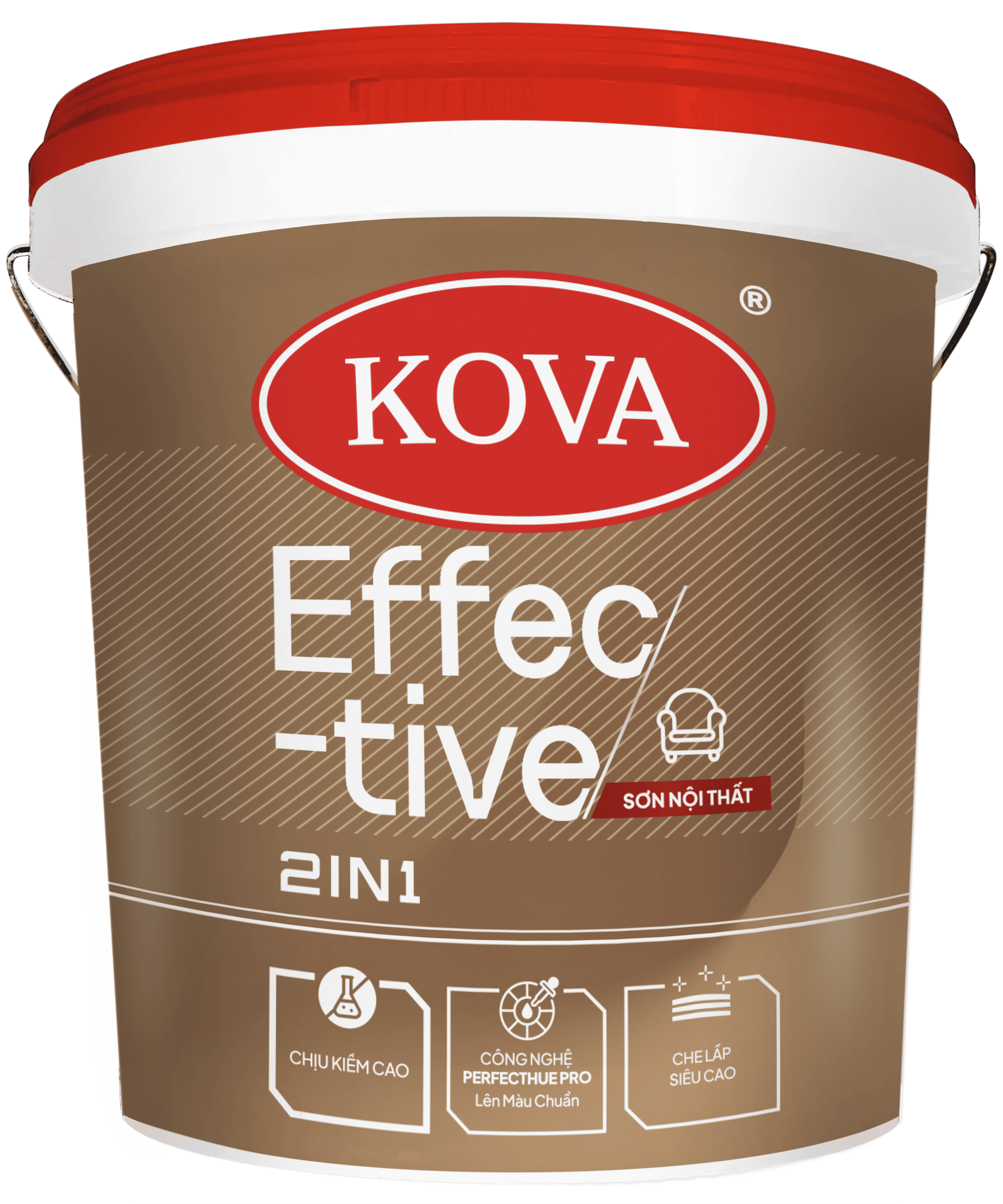Sơn nội thất Kova EFFECTIVE 2IN1 16L
