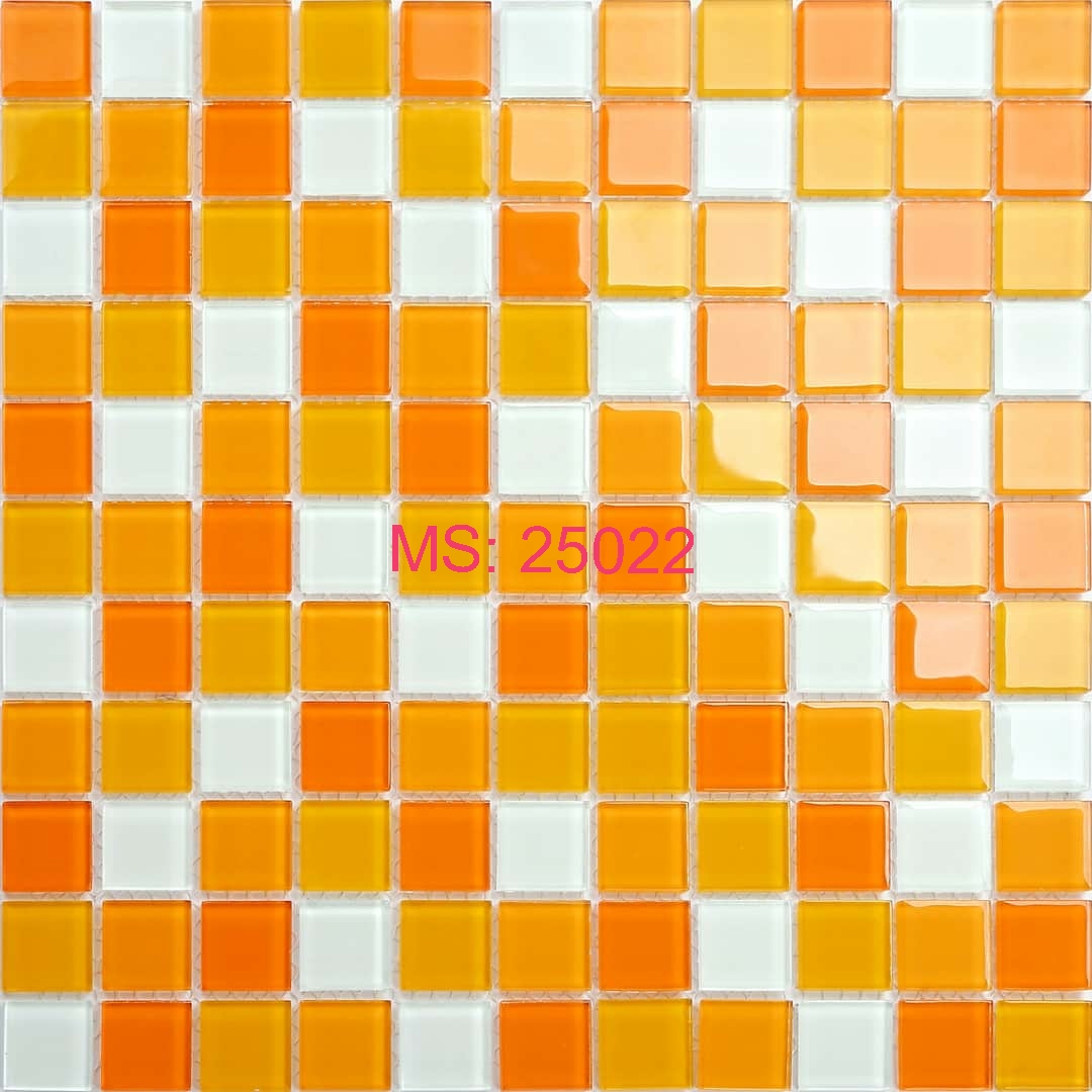 Gạch Mosaic thủy tinh mã MS 25022