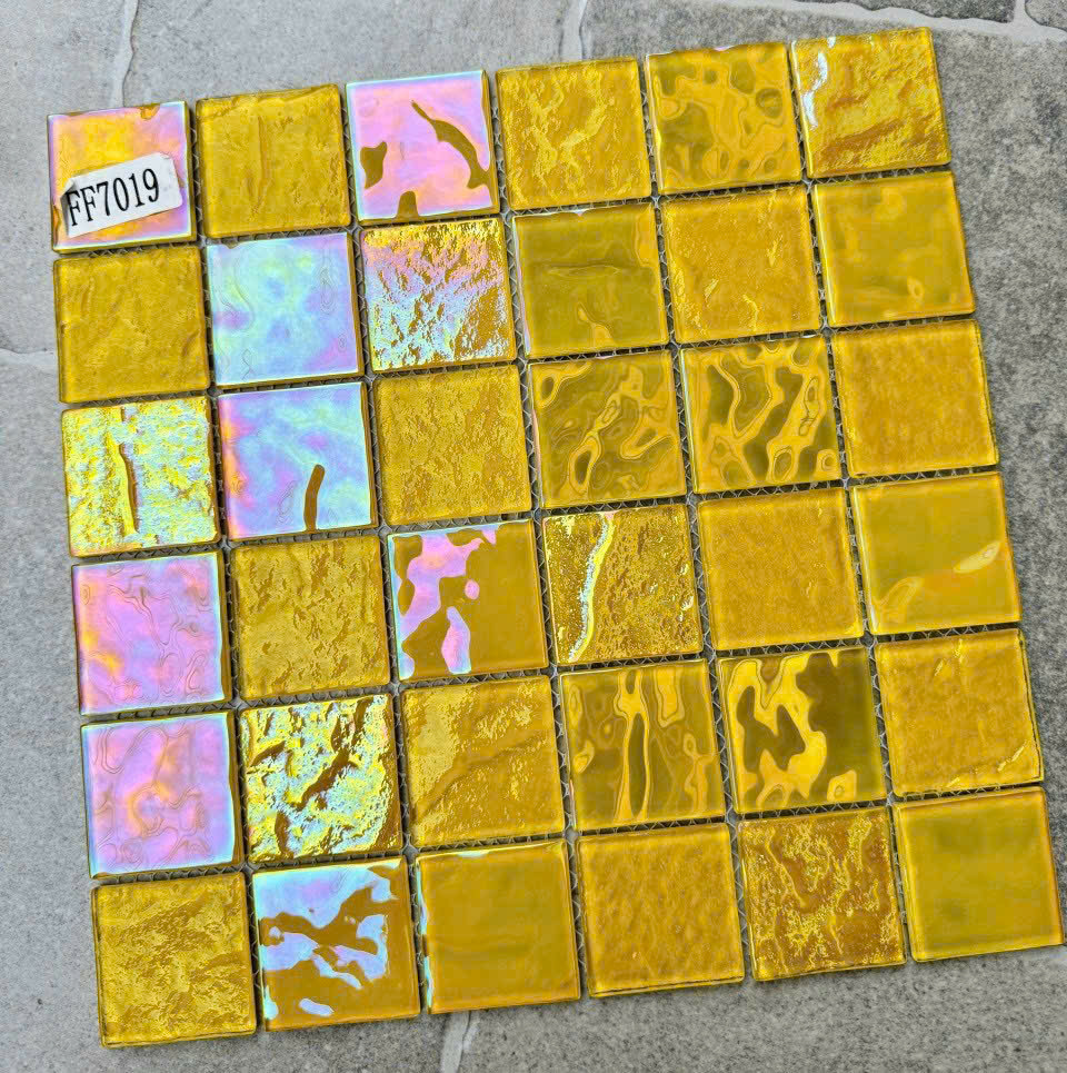 Keo Mosaic thủy tinh vàng mã VFF 7019