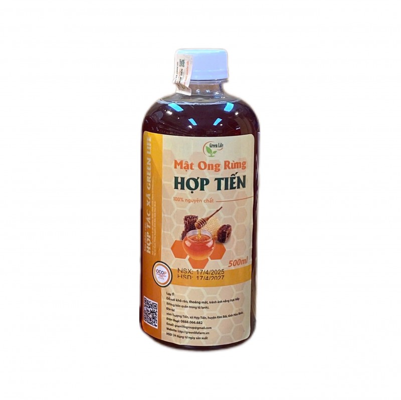 Mật ong rừng Hợp Tiến chai 500ml đặc sản Hoà Bình