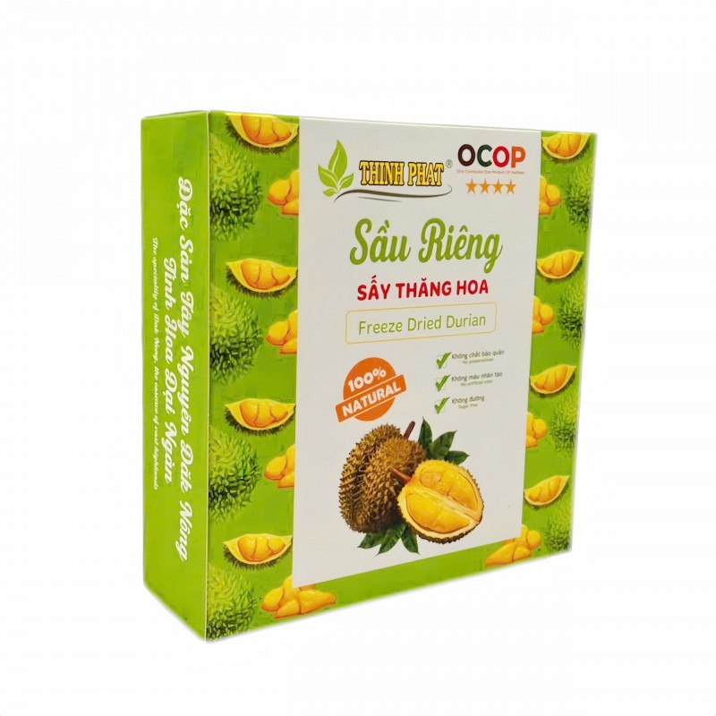 Sầu Riêng Sấy Thăng Hoa Thịnh Phát Hộp 50g Đặc Sản Tây Nguyên