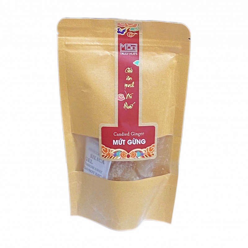 Mứt Gừng Sấy Dẻo Túi Zip 100g Đặc Sản Huế