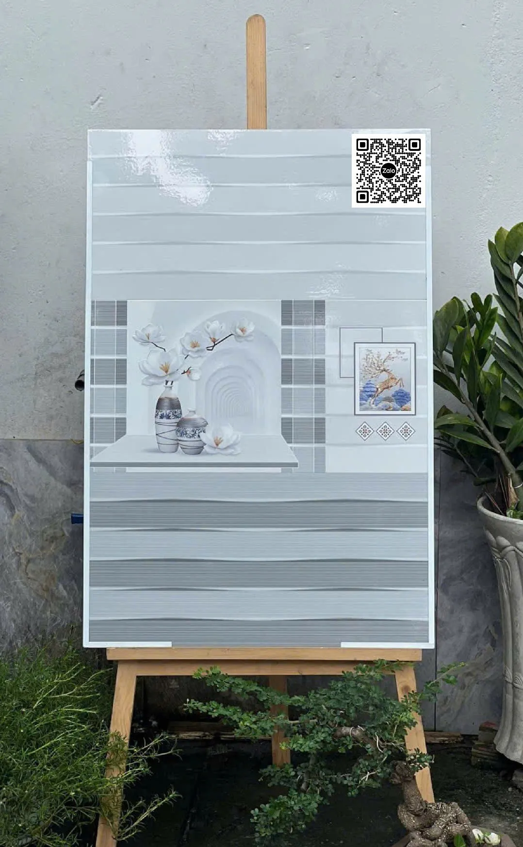 Gạch Men 30x60 Ốp Tường Giá Rẻ sọc xám