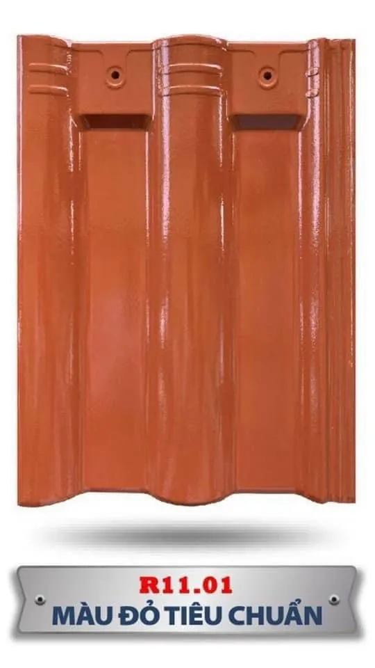 Ngói Sóng Tráng Men Mikado màu đỏ R11.01