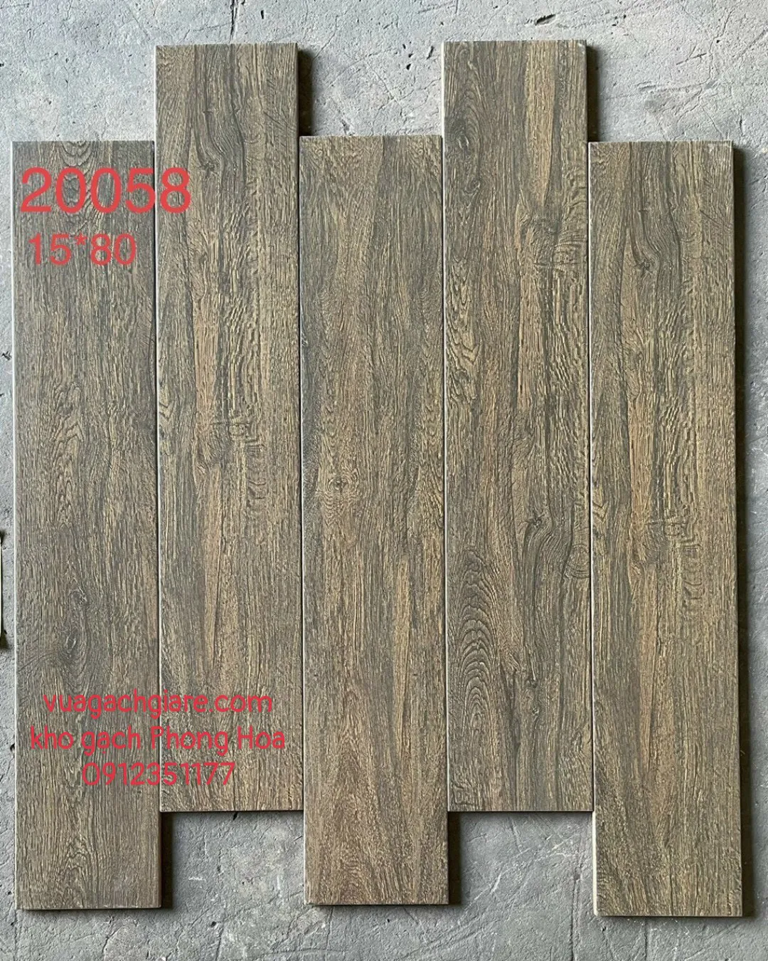 Gạch Vân Gỗ 15x80 màu nâu 20058 - 15085