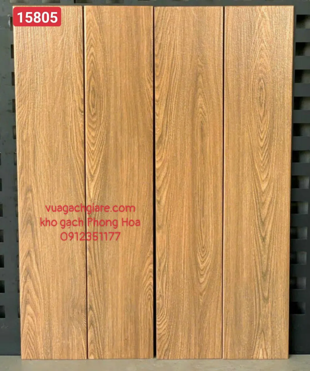 Gạch Vân Gỗ 15x80 Cerato nâu vàng CR15805