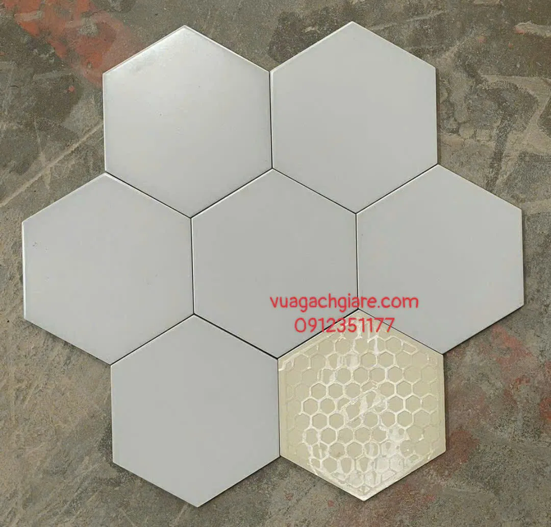 Gạch Lục Giác 23x20 Ốp Lát Trang Trí Giá Rẻ màu xám nhạt
