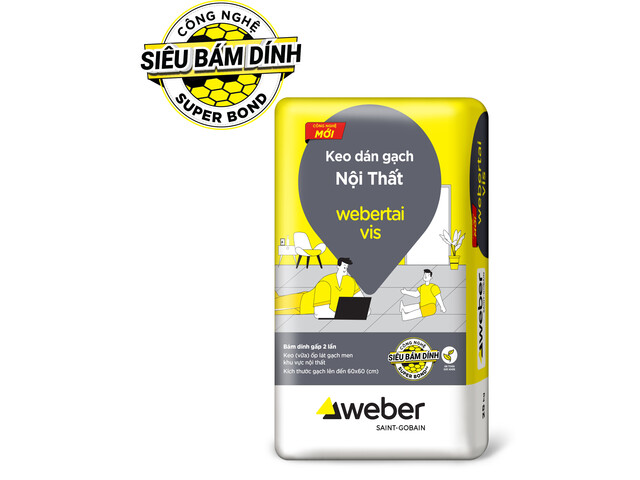 Keo (vữa) dán gạch gốc xi măng chuyên dùng cho gạch hút nước kích thước vừa